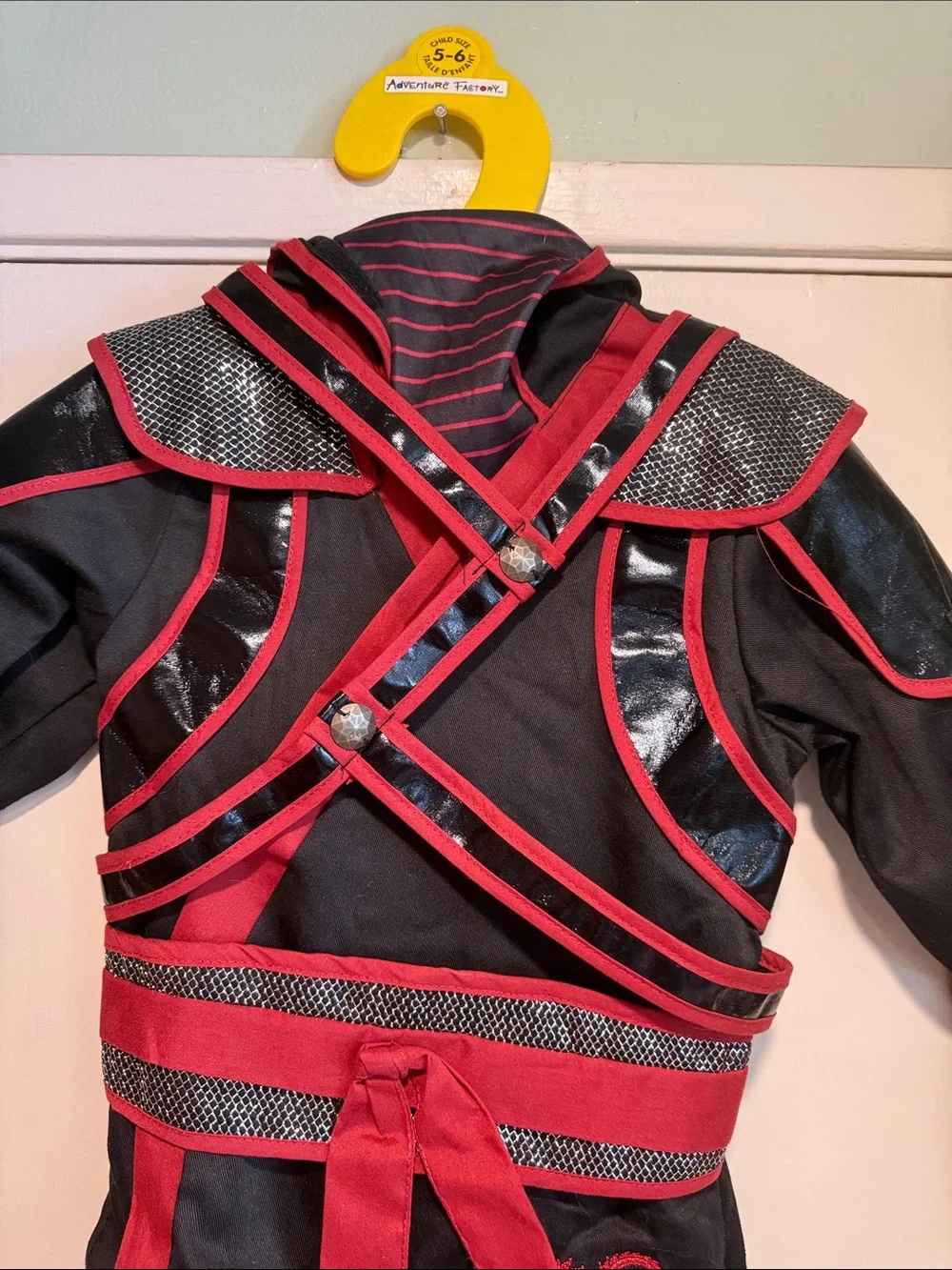 TEETOT RED DRAGON NINJA COSTUME SIZE 5-6 (Missing Accessories)